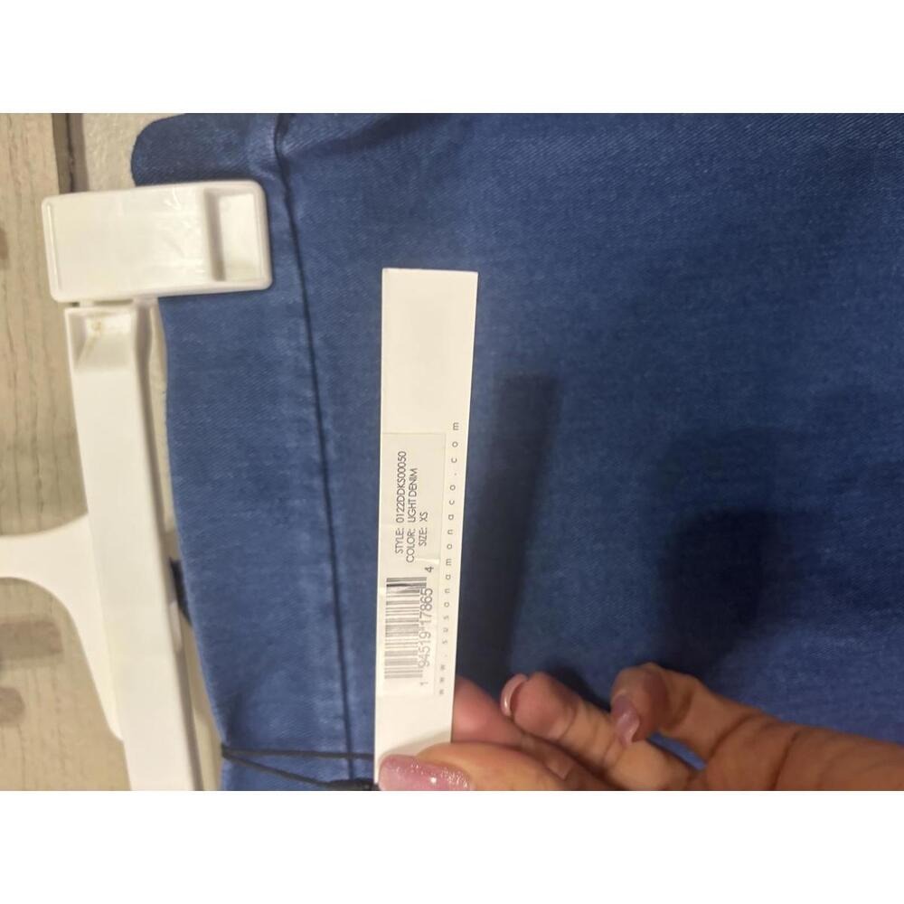 Susana Monaco Stylish Light Denim Mini Skirt XS - Picture 2 of 8